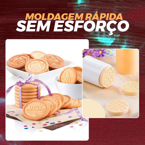 Forma de Biscoitos Chef PRO - Forma para fazer biscoito Caseiro - achatudostore