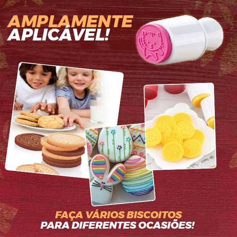 Forma de Biscoitos Chef PRO - Forma para fazer biscoito Caseiro - achatudostore