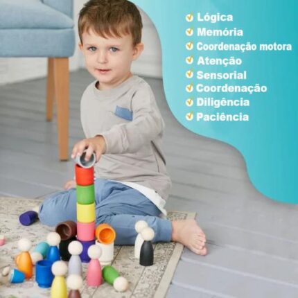 Conjunto de Bloquinhos Montessori - vipzio