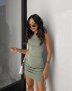 Vestido Verde amarração lateral Carla - vipzio