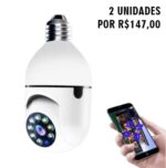 COMPRE 1 E LEVE 2 - SmartCam E27 + Brinde (Cartão 32GB) - Segurança em Primeiro Lugar + Frete Grátis! - vipzio