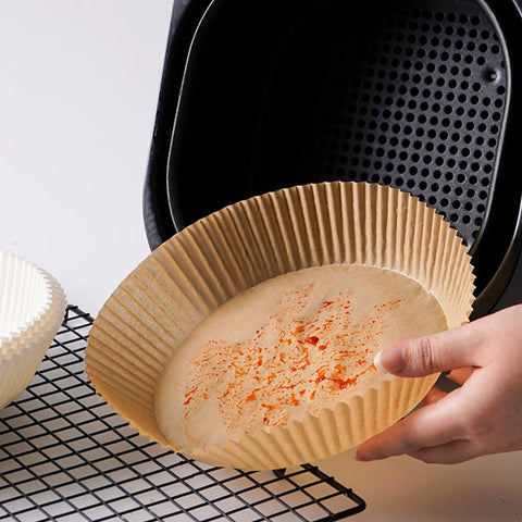 Forro de Papel Protetor Antiaderente para Air Fryer