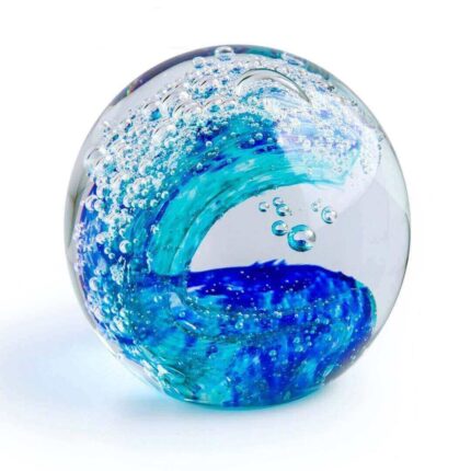 Escultura Bolha de Onda Oceano Azul - vipzio