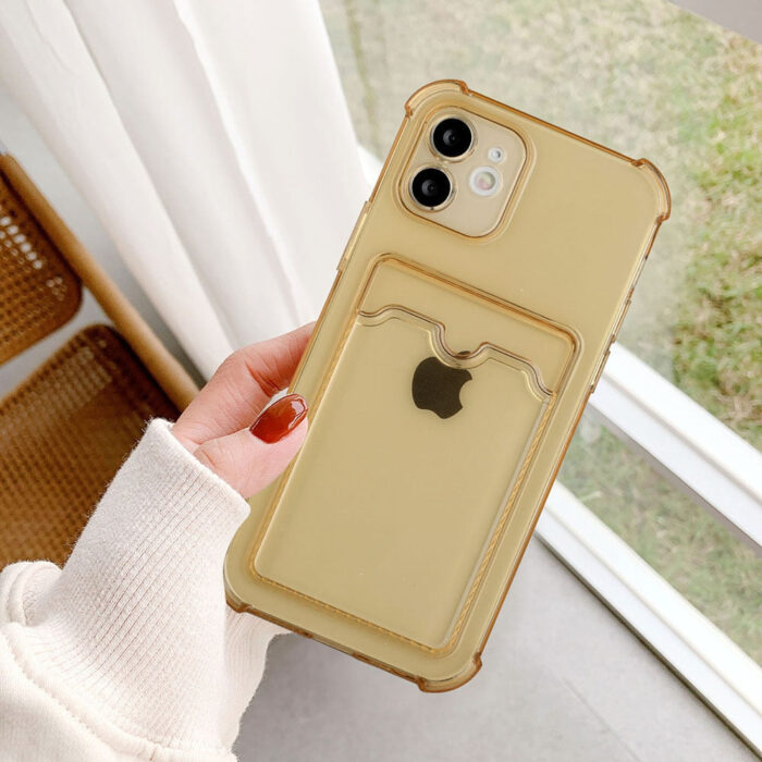 Capinha Porta Cartão Antichoque Transparente iPhone