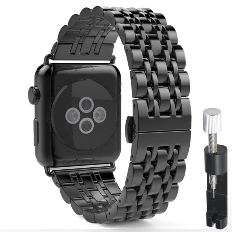 Pulseira Apple Watch Aço Inoxidável Clássico Link Borboleta