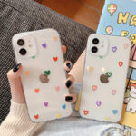 Capinha Transparente Corações Antichoque para iPhone