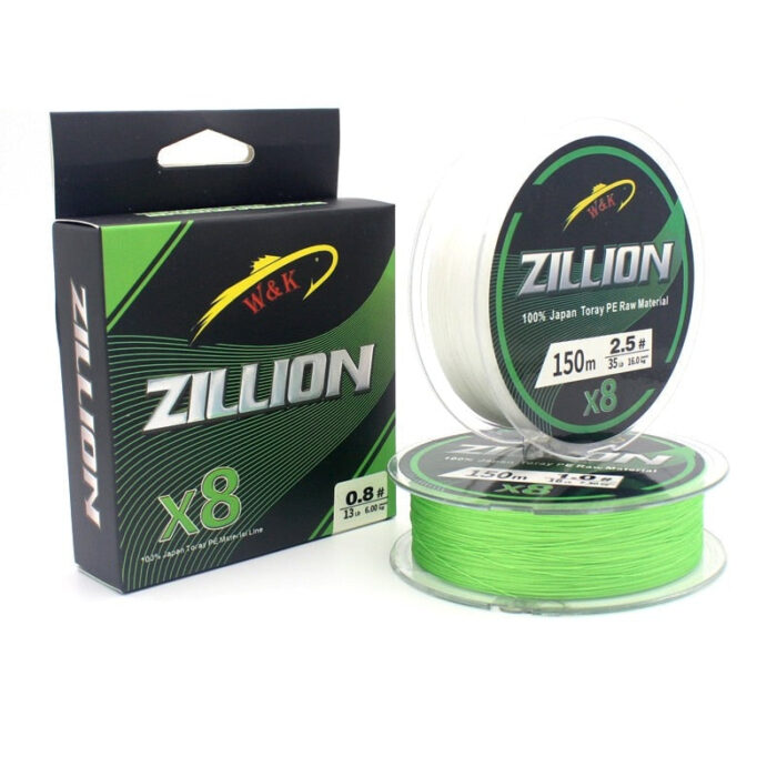 Linha de Pesca Japonesa Zillion Multifilamento X8 Fios Trançados 150m - vipzio