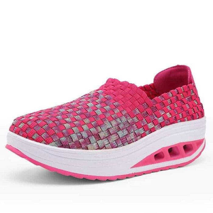 Sapatos femininos com plataforma larga respirável confortável - vipzio