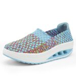 Sapatos femininos com plataforma larga respirável confortável - vipzio