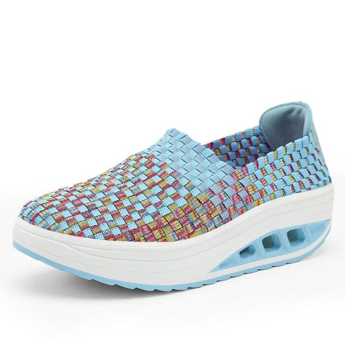Sapatos femininos com plataforma larga respirável confortável - vipzio