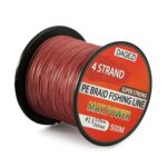 Linha de Pesca Dagezi Multifilamento X4 Fios Trançados 500m - vipzio