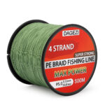Linha de Pesca Dagezi Multifilamento X4 Fios Trançados 500m - vipzio
