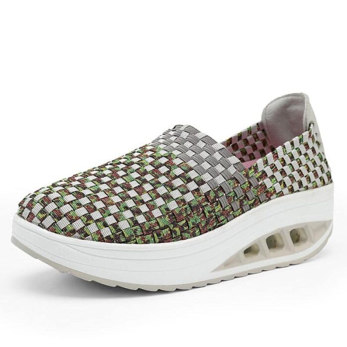 Sapatos femininos com plataforma larga respirável confortável - vipzio