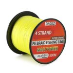 Linha de Pesca Dagezi Multifilamento X4 Fios Trançados 500m - vipzio