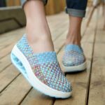 Sapatos femininos com plataforma larga respirável confortável - vipzio