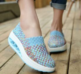 Sapatos femininos com plataforma larga respirável confortável - vipzio
