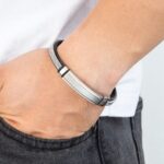 Pulseira Madri em Couro e Aço Inoxidável - vipzio