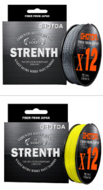 Linha de Pesca Multifilamento Ghotda Premium X12 Fios Trançados GHOTDA 100/300/500 m - vipzio