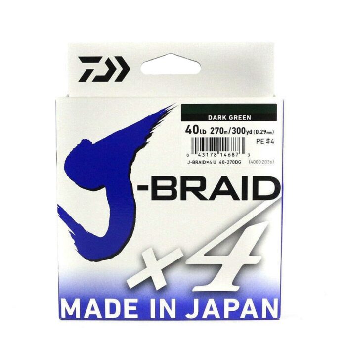 Linha de Pesca Multifilamento DAIWA J-Braid X4 270m - vipzio
