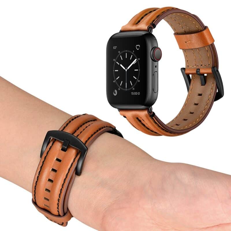 Pulseira Couro Apple Watch Vintage - vipzio