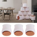 Kit com 16 Protetores de Piso em Silicone Para Pés de Cadeiras - vipzio