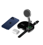 Carregador Sem Fio MagSafe 3 em 1 para iPhone Airpods e Apple Watch