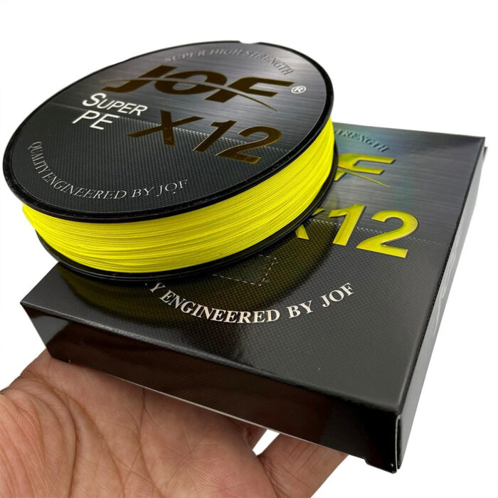 Linha de Pesca JOF Multifilamento X12 Fios Trançados 100/300/500mt - vipzio