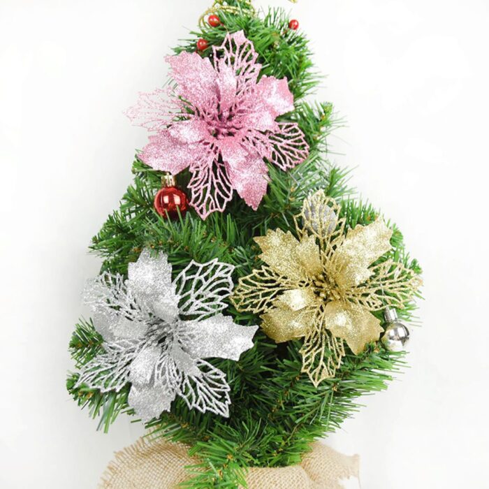 Kit 5 Flores Decoração para Natal - vipzio