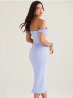 Vestido Midi Cetim FIORENZA - vipzio
