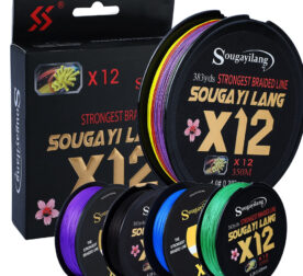 Linha de Pesca Multifilamento Sougayilang X12 Fios Trançados 150/350/550m - vipzio