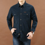 Camisa Social Militar + Relógio a Prova da Água [SUPER ELEGANTE] - vipzio
