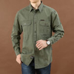 Camisa Social Militar + Relógio a Prova da Água [SUPER ELEGANTE] - vipzio