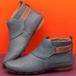 BOTA FEMININA DE COURO CANO CURTO - vipzio