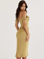 Vestido Midi Cetim FIORENZA - vipzio