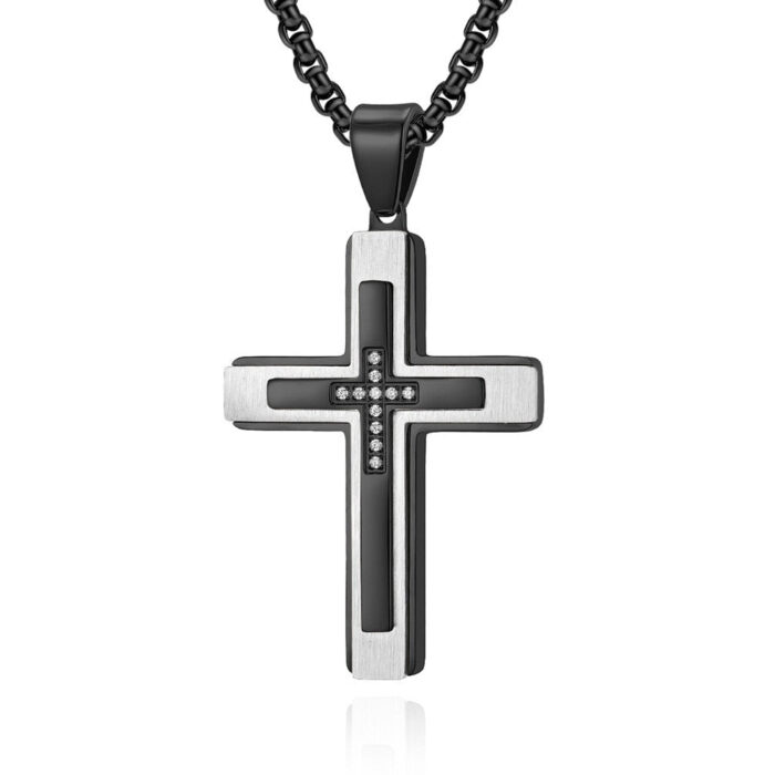 Colar Crucifixo em Aço Inoxidável - vipzio