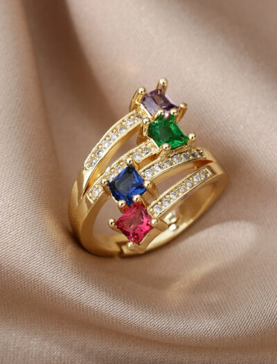 Anel Feminino Zirconia Tamires - vipzio