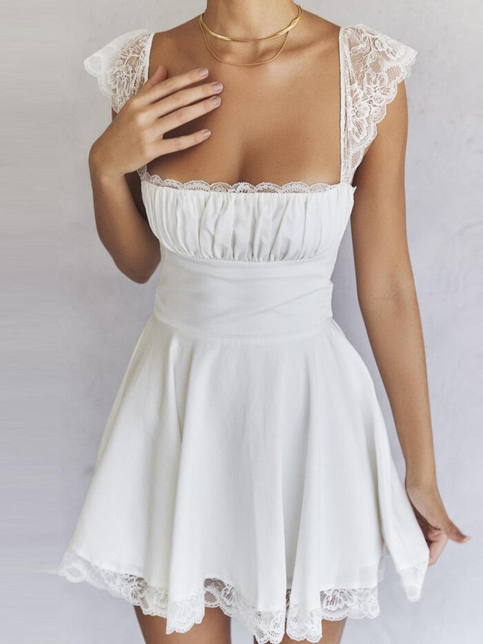 Vestido Passione renda branco - vipzio