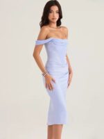 Vestido Midi Cetim FIORENZA - vipzio