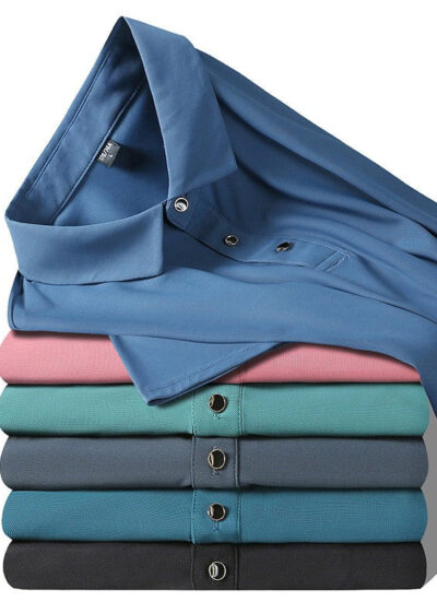 Camisa Polo de Alto Padrão Prestige™ em Seda Gelo / As Inigualáveis em Luxo, Conforto e Frescor! - vipzio