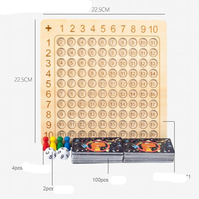 Jogo de Tabuleiro de Multiplicação & Adição de Madeira 🎄48% OFF - vipzio