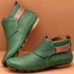 BOTA FEMININA DE COURO CANO CURTO - vipzio