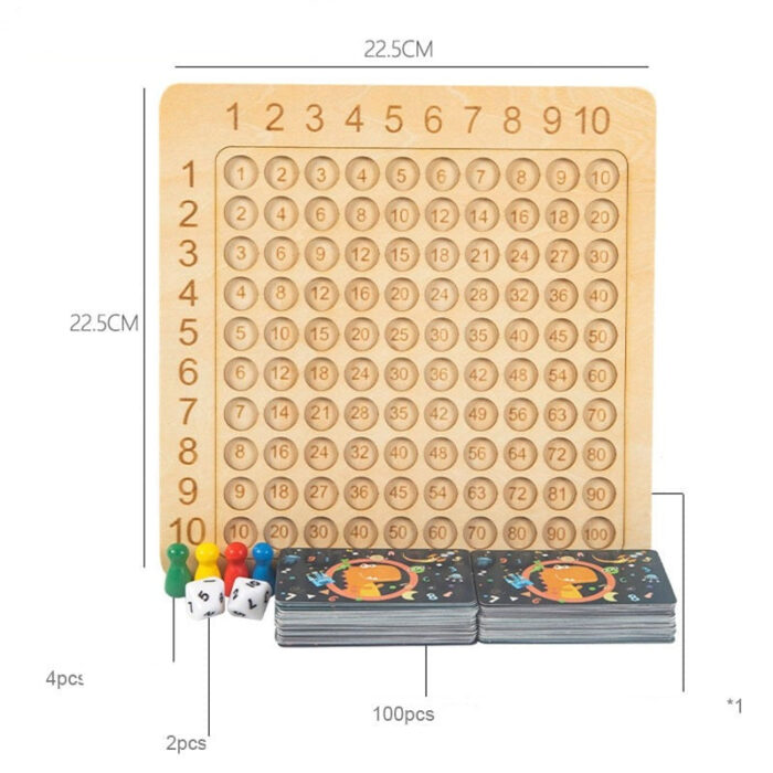 Jogo de Tabuleiro de Multiplicação & Adição de Madeira 🎄48% OFF - vipzio