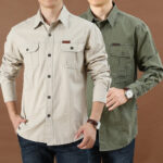 Camisa Social Militar + Relógio a Prova da Água [SUPER ELEGANTE] - vipzio