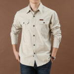 Camisa Social Militar + Relógio a Prova da Água [SUPER ELEGANTE] - vipzio