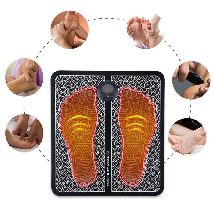 Massageador Elétrico De Pés Esteira De Fisioterapia Para Músculos E Cuidados Com A Saúde Relaxamento Muscular - vipzio