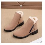 Bota Feminina Sintética com Zíper e Forrada em Lã - Conforto e Estilo para os Dias Frios - vipzio