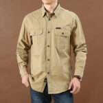 Camisa Social Militar + Relógio a Prova da Água [SUPER ELEGANTE] - vipzio