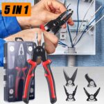 Alicate 5 em 1 em Aço - 5 Diferentes Pontas Para Todas as Tarefas Necessárias no Dia a Dia!   - vipzio