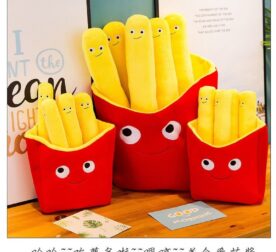 Almofada Batatinha Crocante - Almofada Engraçada Decoração Batata Frita - vipzio