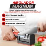 Amolador de Facas 3 em 1 Magnum - Amolador para facas 3 etapas, 3 em 1 - vipzio